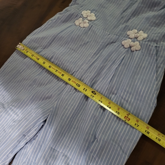 House of Harlow x Revolve White and Blue Devi Stripe Jumpsuit Small - Picture 9 of 14